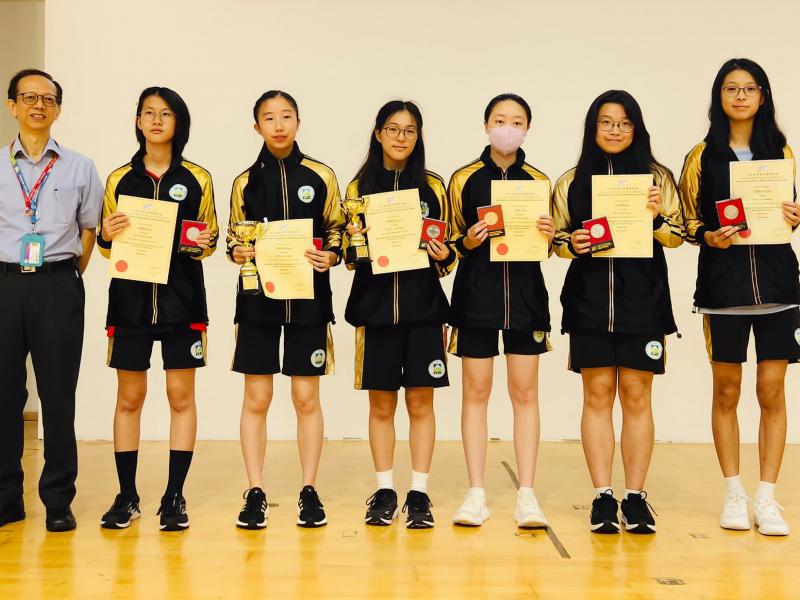 Winning First Runner-up in Girls’ Grade B, 2023-2024 Inter-school (Division 2) Table Tennis Competition