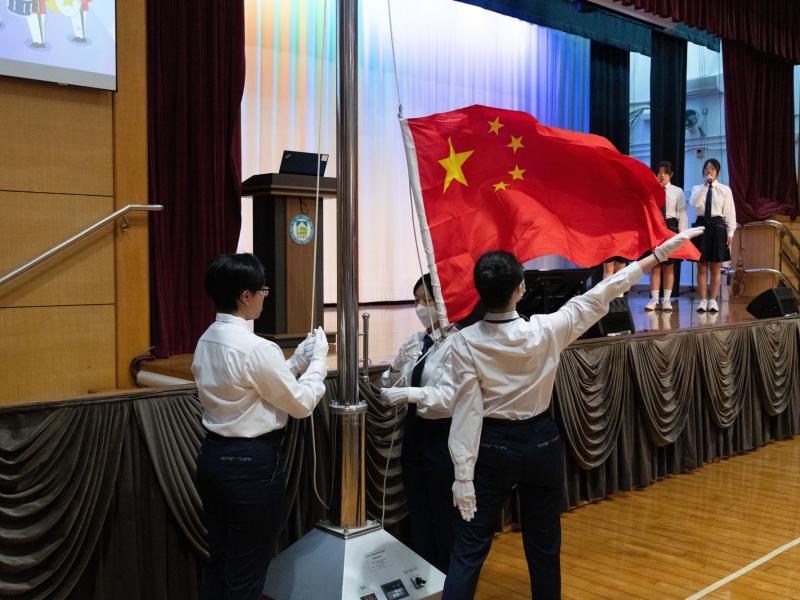 Teachers and students joined in National Day celebration